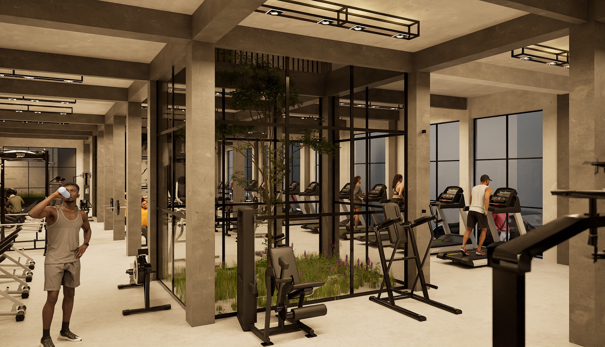 The HUB Student Apartments — residents' gym
